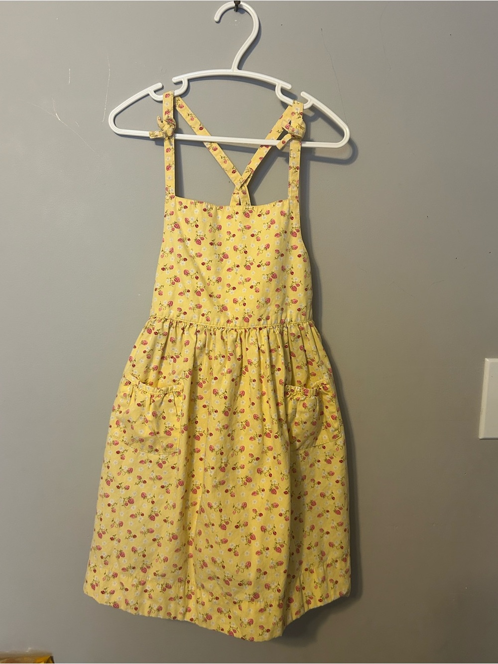 Vintage/Y2K Gymboree Girls Yellow Floral Sundress with Pockets